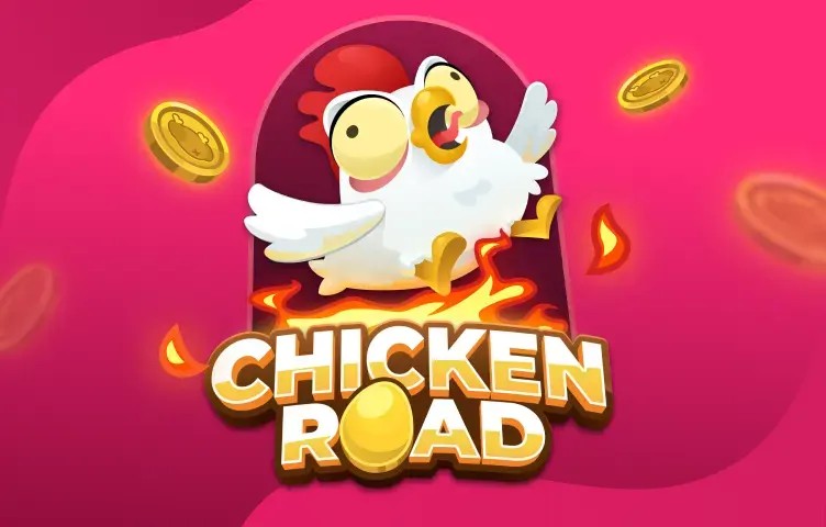 Chicken Road slot logo by InOut at Rollxo CasinoChicken Road
