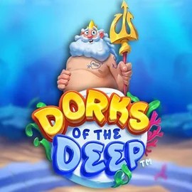Dorks of the Deep slot logo by Hacksaw Gaming at Rollxo CasinoDorks of the Deep