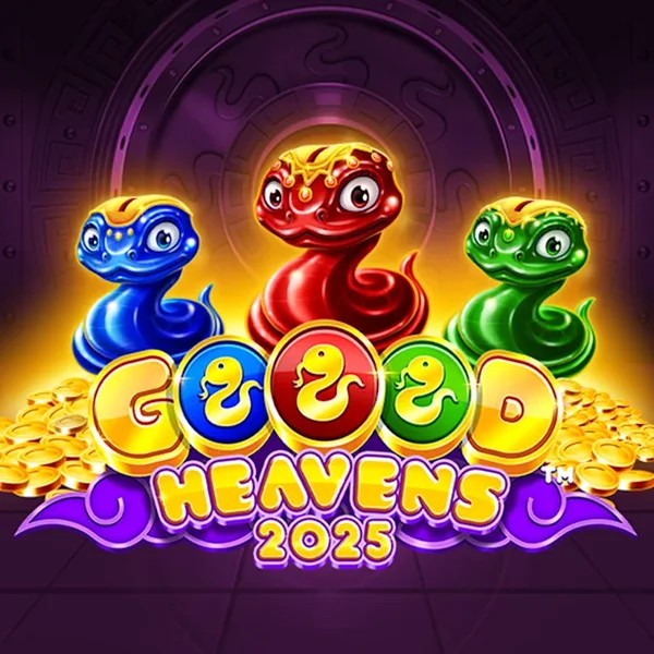 Goood Heavens slot logo by Rarestone Gaming at Rollxo CasinoGoood Heavens