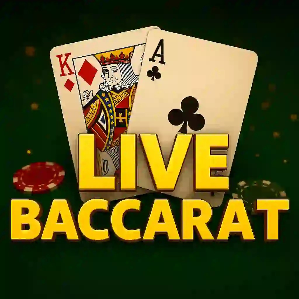 Live Baccarat slot logo by Pragmatic Live at Rollxo CasinoLive Baccarat
